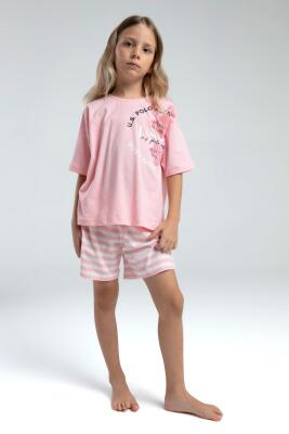 U.S. Polo Assn Kids %100 Pamuk / %100 Cotton KIZ ÇOCUK ŞORT TAKIM - 5