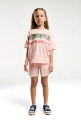 U.S. Polo Assn Kids %100 Pamuk / %100 Cotton KIZ ÇOCUK ŞORT TAKIM - Thumbnail