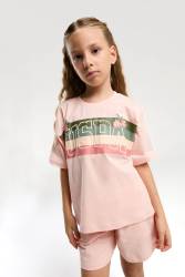 U.S. Polo Assn Kids %100 Pamuk / %100 Cotton KIZ ÇOCUK ŞORT TAKIM - Thumbnail