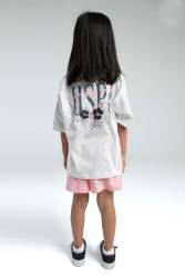 U.S. Polo Assn Kids %100 Pamuk / %100 Cotton KIZ ÇOCUK USPA BASKILI ŞORT TAKIM - Thumbnail