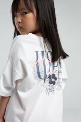 U.S. Polo Assn Kids %100 Pamuk / %100 Cotton KIZ ÇOCUK USPA BASKILI ŞORT TAKIM - Thumbnail