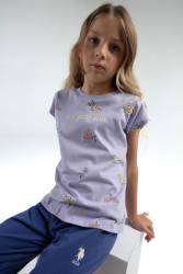 U.S. Polo Assn Kids %100 Pamuk KIZ ÇOCUK KAPRİ TAKIM - Thumbnail
