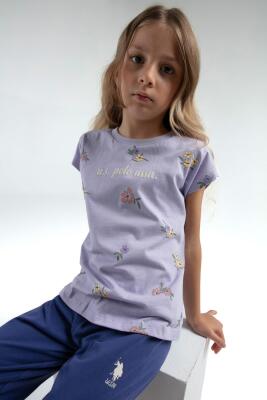 U.S. Polo Assn Kids %100 Pamuk KIZ ÇOCUK KAPRİ TAKIM - 5