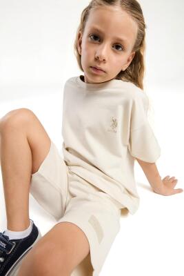 U.S. Polo Assn Kids Kız Çocuk Bermuda Takım, %100 Pamuk / %100 Cotton - 18