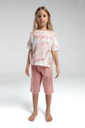 U.S. Polo Assn Kids KIZ ÇOCUK KAPRİ TAKIM, %100 Pamuk - Thumbnail