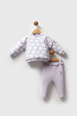 U.S. Polo Assn. Kız Bebek 2 İplik Dokuma Alt Üst Takım - 3