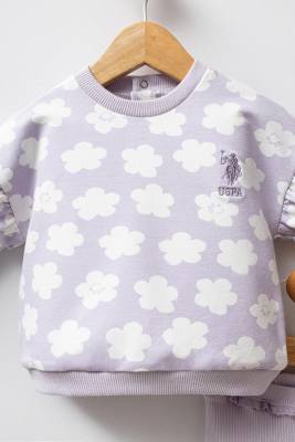 U.S. Polo Assn. Kız Bebek 2 İplik Dokuma Alt Üst Takım - 4