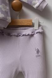 U.S. Polo Assn. Kız Bebek 2 İplik Dokuma Alt Üst Takım - 5