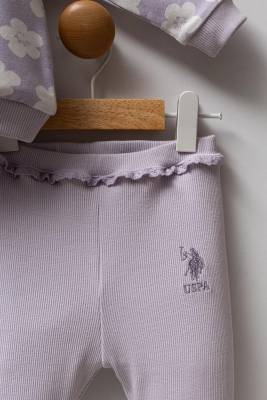 U.S. Polo Assn. Kız Bebek 2 İplik Dokuma Alt Üst Takım - 5