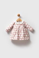 U.S. Polo Assn. Kız Bebek 2 İplik Dokuma Elbise, %96 Pamuk %4 Elastan - Thumbnail