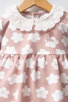 U.S. Polo Assn. - U.S. Polo Assn. Kız Bebek 2 İplik Dokuma Elbise, %96 Pamuk %4 Elastan (1)