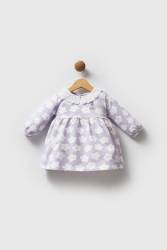 U.S. Polo Assn. Kız Bebek 2 İplik Dokuma Elbise, %96 Pamuk %4 Elastan - Thumbnail