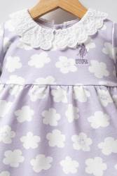 U.S. Polo Assn. Kız Bebek 2 İplik Dokuma Elbise, %96 Pamuk %4 Elastan - Thumbnail