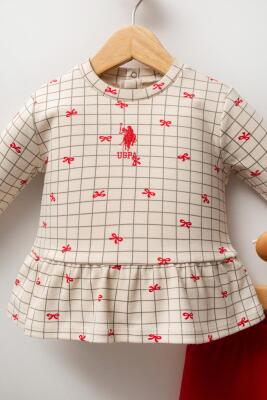 U.S. Polo Assn. Kız Bebek Alt Üst Takım, %100 Pamuk - 2