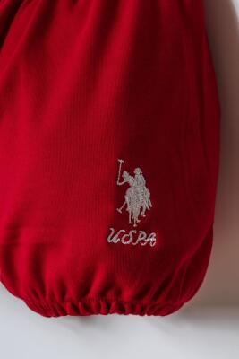 US Polo Assn. Kız Bebek Alt Üst Takım %100 Pamuk Süprem Penye Yazlık Set - 3