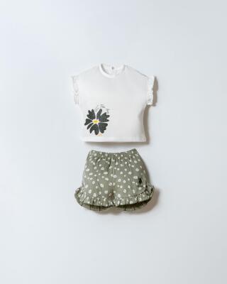 U.S. Polo Assn. Kız Bebek Çiçek Desenli Alt Üst Takım - 1