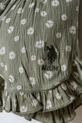 U.S. Polo Assn. Kız Bebek Çiçek Desenli Alt Üst Takım - 3