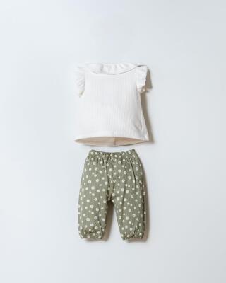 U.S. Polo Assn. Kız Bebek Çiçek Desenli Alt Üst Takım - 4