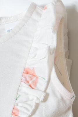 U.S. Polo Assn. Kız Bebek Çiçekli Elbise %100 Pamuk Yazlık - 5