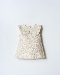 U.S. Polo Assn. Kız Bebek Çiçekli Kaşkorse Elbise-Fırfırlı Yazlık Bebek Elbisesi  - 1