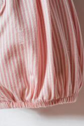 U.S. Polo Assn. Kız Bebek Çizgili Yazlık Tulum %96 Pamuk %4 Elastan Süprem Kumaş Rahat Şık Bebek Tulum - 4