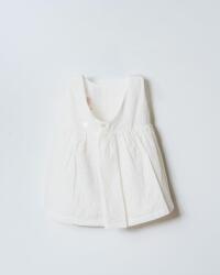 U.S. Polo Assn. Kız Bebek Dantel Elbise %100 Pamuk Dokuma Yazlık Şık Beyaz Bebek Elbisesi  - 5