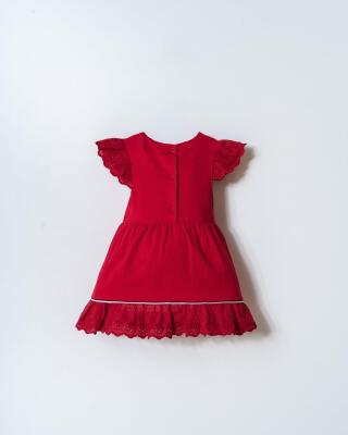 U.S. Polo Assn. Kız Bebek Fistolu Pamuklu Elbise – Dantel Detaylı Şık Tasarım - 9