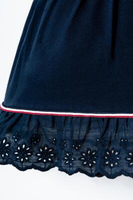 U.S. Polo Assn. Kız Bebek Fistolu Pamuklu Elbise – Dantel Detaylı Şık Tasarım - 2