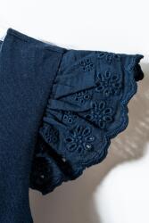 U.S. Polo Assn. Kız Bebek Fistolu Pamuklu Elbise – Dantel Detaylı Şık Tasarım - 3