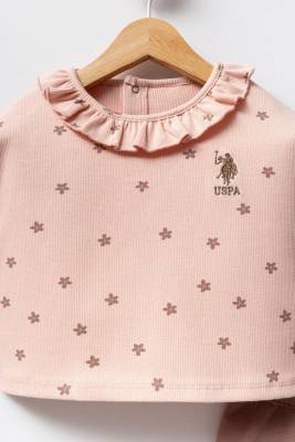 U.S. Polo Assn. - U.S. Polo Assn. Kız Bebek Kaşkorse 3 İplik Alt Üst Takım (1)