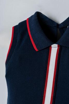 U.S. Polo Assn. Kız Bebek Kolsuz Polo Yaka Pike Elbise %100 Pamuk - 9