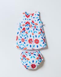 U.S. Polo Assn. Kız Bebek Külotlu Dokuma Elbise %100 Pamuk Poplin - 4