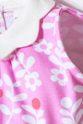 U.S. Polo Assn. Kız Bebek Külotlu Elbise %100 Pamuk İnterlok Örme Çiçek Desenli Yazlık Bebek Elbisesi - 3