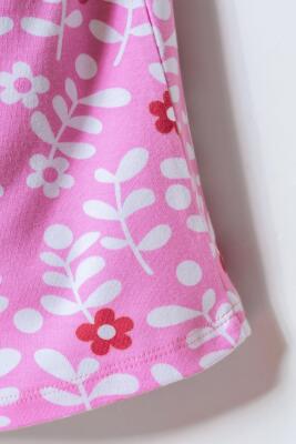 U.S. Polo Assn. Kız Bebek Külotlu Elbise %100 Pamuk İnterlok Örme Çiçek Desenli Yazlık Bebek Elbisesi - 5