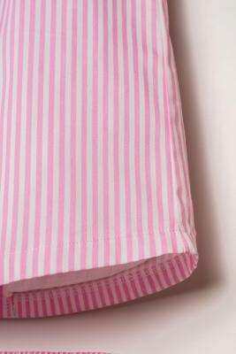 U.S. Polo Assn. Kız Bebek Külotlu Elbise %100 Pamuk Poplin Çizgili Yazlık 2’li Takım - 5