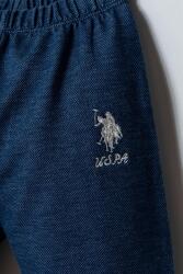 U.S. Polo Assn. Kız Bebek Müslin 2’li Takım %100 Pamuk Bluz & İki İplik Pantolon Yazlık Şık Kombin - 3
