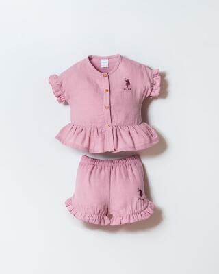 U.S POLO ASSN. KIZ BEBEK MÜSLİN 2'Lİ TAKIM  - 1