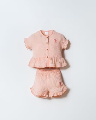 U.S POLO ASSN. KIZ BEBEK MÜSLİN 2'Lİ TAKIM  - 5