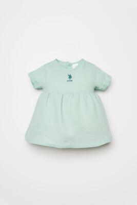 U.S. Polo Assn. Kız Bebek Müslin Elbise %100 Pamuk – Yazlık, Nefes Alan Kumaş - 11