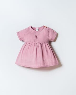 U.S. Polo Assn. Kız Bebek Müslin Elbise %100 Pamuk – Yazlık, Nefes Alan Kumaş - 1