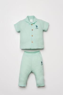 U.S. Polo Assn. Kız Bebek Müslin Pijama Takımı %100 Pamuklu Yazlık 2’li Takım - 6