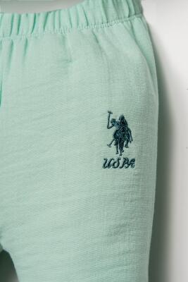U.S. Polo Assn. Kız Bebek Müslin Pijama Takımı %100 Pamuklu Yazlık 2’li Takım - 7