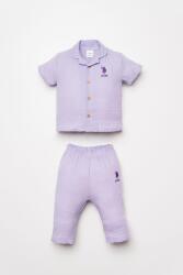 U.S. Polo Assn. Kız Bebek Müslin Pijama Takımı %100 Pamuklu Yazlık 2’li Takım - 15