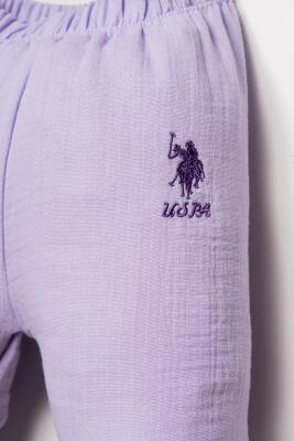 U.S. Polo Assn. Kız Bebek Müslin Pijama Takımı %100 Pamuklu Yazlık 2’li Takım - 17