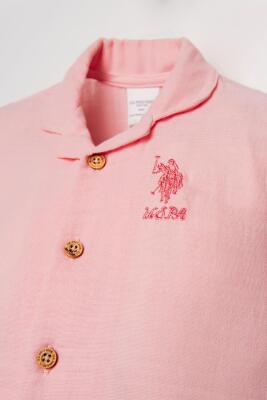 U.S. Polo Assn. Kız Bebek Müslin Pijama Takımı %100 Pamuklu Yazlık 2’li Takım - 2