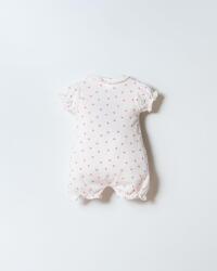 US Polo Assn. Kız Bebek Pike Tulum %100 Pamuk – Kalpli Desenli, Kısa Kollu Yazlık Bebek Tulum - 9