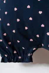 US Polo Assn. Kız Bebek Pike Tulum %100 Pamuk – Kalpli Desenli, Kısa Kollu Yazlık Bebek Tulum - 15