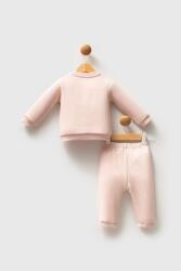U.S. Polo Assn. Kız Bebek Pudra 3 İplik Alt Üst Takım  - 4