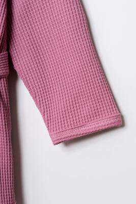 U.S. Polo Assn. Kız Bebek Waffle Bornoz %100 Pamuk - 5