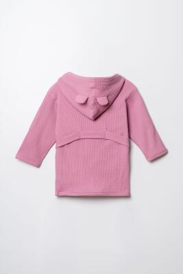 U.S. Polo Assn. Kız Bebek Waffle Bornoz %100 Pamuk - 4